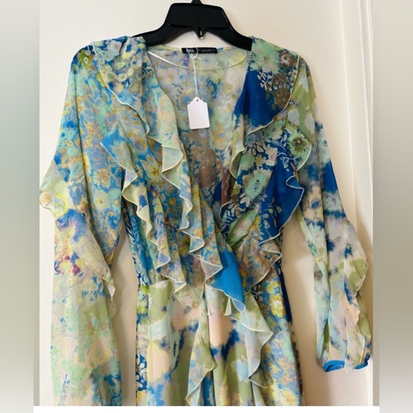 Pre-loved ZARA floral multicolored maxi dress - Picture 2 of 4